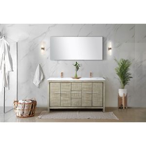 Vanità da bagno doppio In Acacia rustica 60 In. W X 20 In. D Set di rubinetti In marmo coltivato In oro rosa 55 pollici. Specchio 60 pollici. W X 20 In. D - Product Image 3