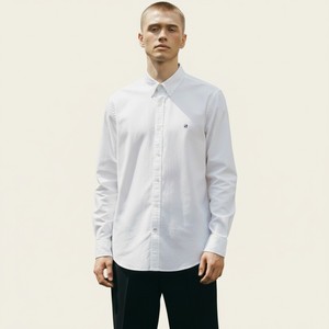 Chemise Oxford Homme Anti-Plis à Manches Longues Ajustée 100% Coton Respirante Durable Moderne Décontractée Col Rabattu Imprimée Automne - Product Image 1