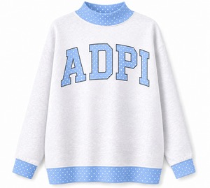 Sudadera de Cuello Alto para Mujer, Estilo Sorority, Transpirable, Ecológica, de Color Sólido, Manga Larga, Tejida, para Otoño e Invierno - Product Image 1