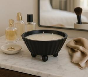 Moderna vela aromática en tazón de madera de mango para mesa de centro, dormitorio y estantería, 9 pulgadas, a precio económico. - Product Image 2