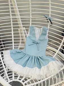 Robe de princesse mignonne à col licou brodée de fleurs pour filles, en gaze à sequins, écologique, pour usage quotidien et fêtes - Product Image 5