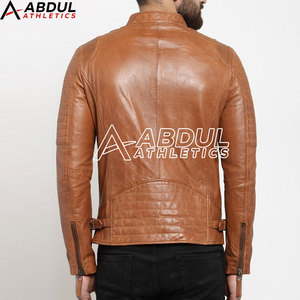 Veste d'hiver classique en cuir avec doublure douce, fermeture éclair, veste tendance pour le streetwear, les activités de plein air et l'exportation - Product Image 3