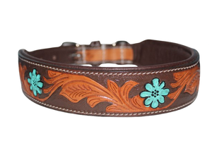 Collier pour chien en cuir rembourré de luxe, style western, durable, qualité export de Divine International - Product Image 2