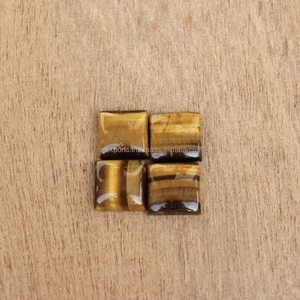 9mm Natural Brown Tiger Eye Square Smooth Cabochon Good Quality Loose Healing Gemstone Bulk Wholesale Products Regular Supplier - Product Image 1