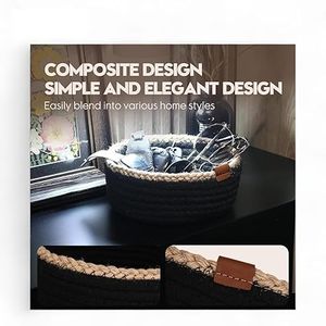 Customised Handmade Eco-Friendly Seagrass Woven Multifunction Storage Basket Lid for Dining Room Small Desktop Flower Gift - Product Image 2