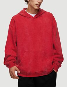 Sudadera con capucha para hombre de tela de alta demanda, con cuello alto, cremallera suave, lavado ácido, estilo casual, precio bajo, logotipo personalizado, la más vendida y a la moda. - Product Image 2