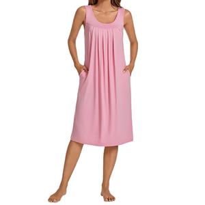 ใหม่ชุดนอนสายเดี่ยวเซ็กซี่สีแดงสำหรับผู้หญิงชุดนอนแขนกุดพิมพ์ลายหัวใจขนาดพิเศษแฟชั่นจากบังคลาเทศย้อมสีเรียบ - Product Image 1