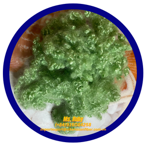 เส้นใยโพลีเอสเตอร์คุณภาพสูง 15D HCS สีเขียว เกรด A ผลิตโดย Vikohasan ใย GRS สำหรับทำเบาะและที่นอน - Product Image 4