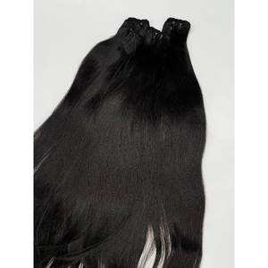 Extensiones de cabello Remy humano alineado con cutículas sin enredos sin procesar de indio virgen 100% liso natural crudo mejor oferta - Product Image 2