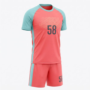 ชุดยูนิฟอร์มฟุตบอลแบบกำหนดเองสำหรับผู้ชาย เสื้อฟุตบอลน้ำหนักเบาและกางเกงขาสั้นพร้อมผ้าดีไซน์ทันสมัยและทรงสวมใส่สบายสำหรับนักกีฬา - Product Image 3