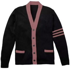 Cárdigan de Punto Personalizado, Cómodo, Transpirable, Antiarrugas, de Secado Rápido, con Cuello en V y Doble Botonadura, para Hermandades y Fraternidades - Product Image 1