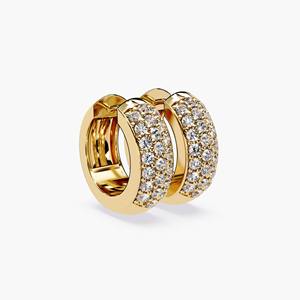 Elegantes Pendientes de Aro con Diamantes Cultivados en Laboratorio de 0.85CT en Oro de 14K, Diseño Grueso con Pavé, Joyería de Lujo para Mujer, Certificación VS+ IGI, Regalo - Product Image 5