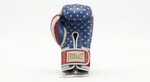 Gants de boxe en cuir Everlast avec drapeau américain, à lacets, pour adultes - Product Image 2