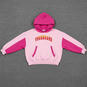 Nouveau design 2026 – Sweat à capuche en molleton de coton pour femme, couleur rose clair, motif uni, coupe décontractée, pour l'hiver - Product Image 4