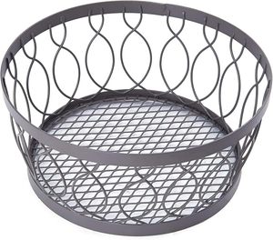 Handmade Black Metal Decorative Fruit <b>Basket</b> Round <b>Wire</b> <b>Storage</b> <b>Basket</b> for Kitchen Dining Table Countertop Home Decor - Product Image 6