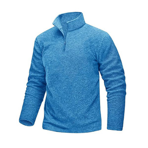 Custom Mock Neck Men's Pullover Sports <b>Polo</b> 14 <b>Zip</b> <b>up</b> Fleece Sweatshirt Casual Long Sleeve Running Athletic Workout Coat Hooded - Product Image 4