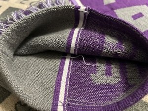 Wholesale Rate Jacquard Knitted Soccer Fan <b>Scarf</b> <b>Purple</b> Grey Winter Warmer Fringe Football Club Fan Sports Acrylic <b>Scarves</b> - Product Image 2