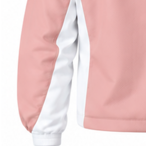 <b>Pink</b> White Panel Hooded <b>Jacket</b> Full Zip Custom Athletic Windbreaker Lightweight Training Sportswear Outdoor Teamwear <b>Jacket</b> - Product Image 6