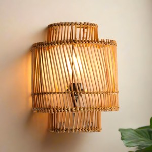 <b>Wall</b> Hanging Lamp Shade <b>Sconce</b> for Bedroom Light Fixture Vintage Design Rattan <b>Wall</b>-mount <b>Sconces</b> - Product Image 1