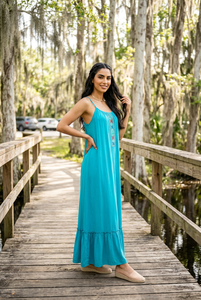 ชุดเดรสลำลองผ้าแคมบริคสำหรับผู้หญิง ผ้าฝ้ายเนื้อนุ่ม น้ำหนักเบา ระบายอากาศได้ดี เหมาะสำหรับใส่ในฤดูร้อน เสื้อผ้าแฟชั่นสำหรับสุภาพสตรี สวมใส่ได้ทุกวัน สวยสง่า - Product Image 4