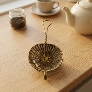 Best Quality Customized Designed <b>Tea</b> Infuser Strainer <b>Set</b> Long Brass with Antique Finish Ball Shape Metal Plastic Material - Product Image 1