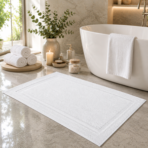 Alfombra de Baño de Algodón Blanco de la Colección Premium Hotel, 775 GSM, 20 x 30 Pulgadas, Alfombra de Baño Absorbente de Lujo, Proveedor de Exportación - Product Image 6