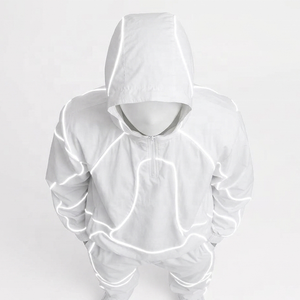 Custom <b>Lightweight</b> <b>Jogger</b> Set Reflective Windbreaker Sweatsuit Nylon Tracksuit Nylon Windbreaker Jacket Sweatpants Set - Product Image 2