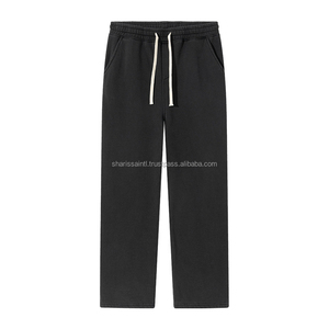 2024 haute qualité Stock lourd poids coton pantalons de survêtement personnalisé automne hiver Joggers pantalon de survêtement plaine survêtement polaire pantalons de survêtement - Product Image 3