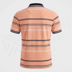 เสื้อโปโลชายขายส่ง คุณภาพสูง ผ้าฝ้าย ไซส์ใหญ่ ทรงเข้ารูป แขนสั้น ลายทาง เสื้อผ้ากีฬา ใส่สบายสำหรับฤดูร้อน - Product Image 2