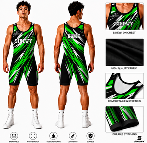 Factory Wholesale Custom Design Wrestling <b>Singlet</b> for Adults with Front Logo Spandex/Polyester Breathable & Quick Dry - Product Image 1