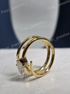 <b>Iced</b> Out Marquise Cut Moissanite Diamond <b>Ring</b> 925 Sterling Silver Luxury Statement <b>Ring</b> For Women Wear - Product Image 2