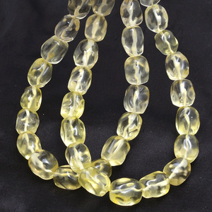 Perles de quartz AAA+ 8x10mm-9x12mm, pépites lisses, quartz citron naturel, pierre semi-précieuse, perles ovales fantaisie, pour bijoux - Product Image 3