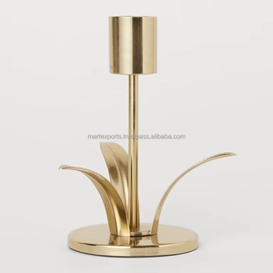 Porte-bougie en métal doré de luxe élégant de style nordique moderne, tailles personnalisées, fait à la main, décoration de table polyvalente, décoration de mariage à domicile - Product Image 4