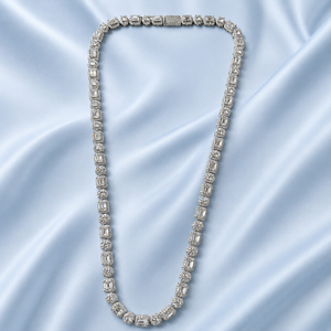 Collier tennis plaqué or avec diamants pour femme, chaîne de luxe polie, idéal pour mariage, soirée, usage quotidien, cadeau, bijoux - Product Image 2