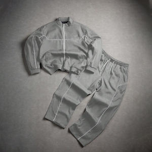 Conjunto deportivo corto cortavientos para hombre, ropa para gimnasio, correr, ropa deportiva de verano - Product Image 3