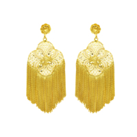 Ensemble de pendentifs de mariée plaqué or 14K 18K 24K, design floral tendance, style africain, turc, Dubaï, éthiopien, érythréen, vente en gros