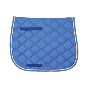 Tapis de selle léger et confortable en mousse avec doublure polaire, pour le dressage et l'entretien équin, couleur orange, design et logo personnalisés - Product Image 1