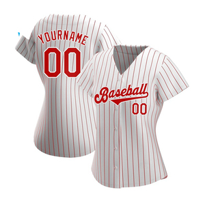 Camiseta de Béisbol Personalizada Blanca y Roja, Manga Corta, Unisex, Corte Regular, Cierre con Cordón, Transpirable, para Todas las Temporadas, Nombre del Equipo - Product Image 4