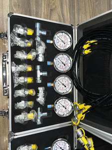 Manómetro de presión hidráulica para kit de 4 manómetros 0-10/100/250/400/600 bar, 13 conectores de acoplamiento, 14 conectores en T, 5 mangueras para manómetro. - Product Image 3