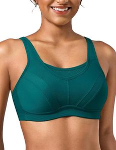 Sujetador Deportivo de Alta Sujeción Color Verde Azulado para Mujer, Top para Yoga, Gimnasio y Fitness, Diseño Suave, Transpirable y sin Costuras - Product Image 5