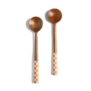 Handmade Best Polished Natural Acacia Wood Salad Server Set Eco-Friendly Microwave Oven <b>Safe</b> Dishwasher <b>Safe</b> <b>Antique</b> Wooden - Product Image 2