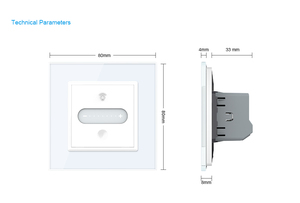 Interrupteur intelligent Matter blanc à variation de luminosité, norme UE, interrupteur mural, appareil électrique, ligne neutre et ligne sous tension, 1 gang, 1 voie, fonction clavier - Product Image 6