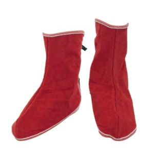 Protège-chaussures de soudeur en cuir de vachette fendu, résistants aux étincelles et à la chaleur, gaine de protection pour soudeurs - Product Image 4