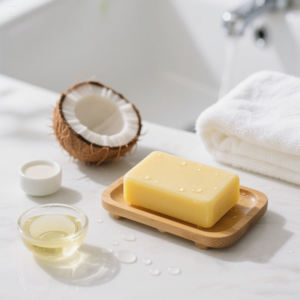 สบู่ก้อนน้ำมันมะพร้าวบริสุทธิ์ VCO สูตรอ่อนโยน ปรับแต่งได้ - Product Image 1