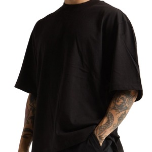 Camiseta de Hombre, Negra, Talla Grande, 100% Algodón, Transpirable, Manga Corta, Cuello Redondo, Estilo Casual, Tejido de Punto Estampado - Product Image 2