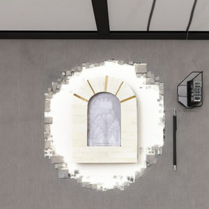 Marco de fotos de madera rústico, color blanco envejecido, con cubierta de vidrio, listo para colocar sobre una mesa o en la pared, diseño moderno. - Product Image 5