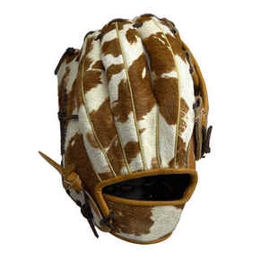 WARPRO INDUSTRY Cowhide <b>Baseball</b> <b>Glove</b> 12.5 Inch Left-Handed Throw Brown White Pattern Durable Reusable Professional Training - Product Image 2