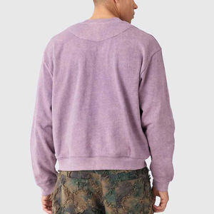 Sudadera de cuello redondo para invierno, con estampado digital y bordado, de poliéster/algodón, corte regular, lavado ácido, transpirable, con OEM personalizado. - Product Image 6