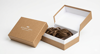 Carpeta de Cartón Corrugado con Tapa Magnética de Lujo, Laminación Mate, Reutilizable, Ecológica, Biodegradable, Reciclable, con Logotipo Personalizado