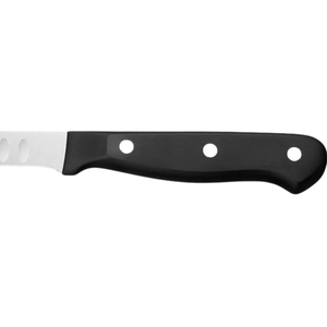Cuchillos profesionales para rebanar con filo hueco, hoja larga y estrecha de acero inoxidable, mango negro con triple remache para trinchar carne y asar. - Product Image 3